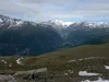 Aufstieg Richtung Stanziwurten Blick Richtung Großglockner