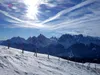 vom Hühnerspiel Richtung Schlichten hinten die Sextner Dolomiten