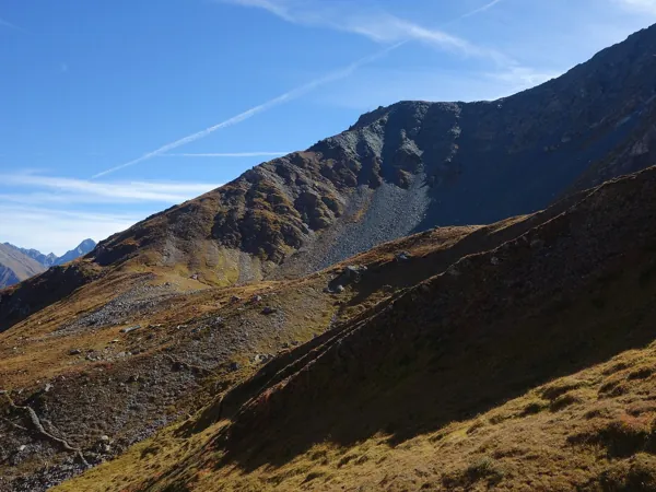 Aufstieg Richtung Hohes Tor Blick Richtung Blauspitze