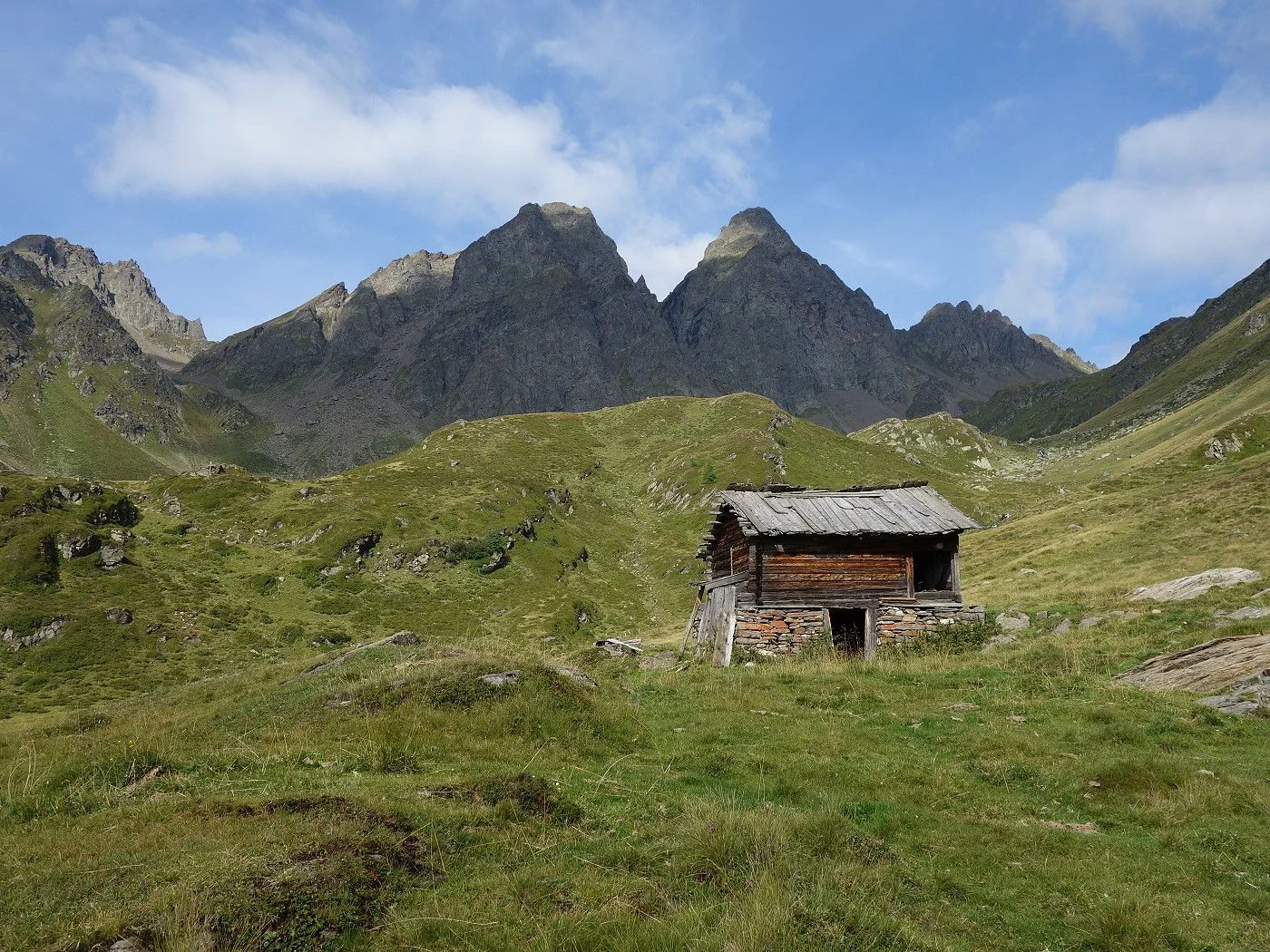 von Aleit Richtung Bocksteinscharte Blick Richtung Arnhörner