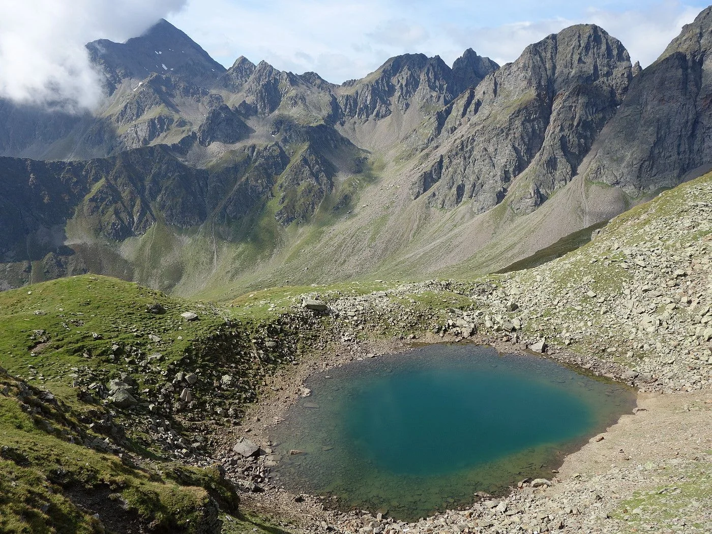 von Aleit Richtung Bocksteinscharte beim Schwarzsee