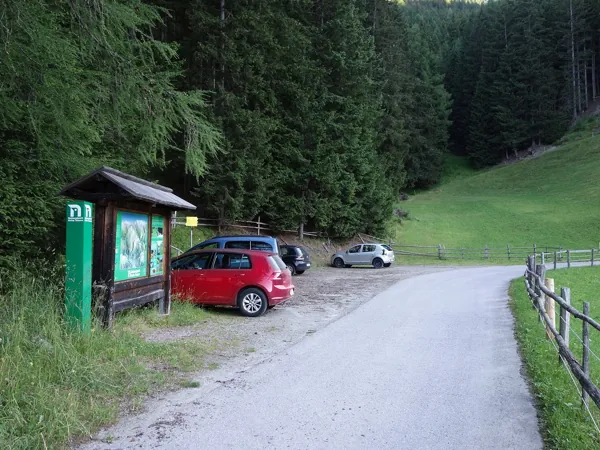 Start beim Parkplatz kurz vor dem Gehöft Maschgl