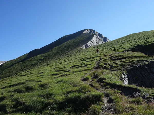 vom Bunzkögele Aufstieg Richtung Bretterwandspitze