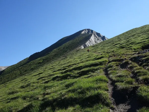 vom Bunzkögele Aufstieg Richtung Bretterwandspitze