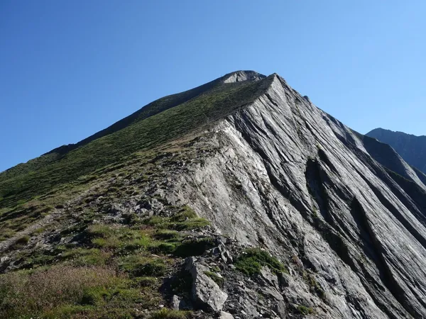 vom Bunzkögele Aufstieg Richtung Bretterwandspitze