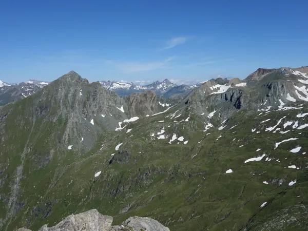 Blick vom Gipfel Bretterwandspitze Richtung NNW