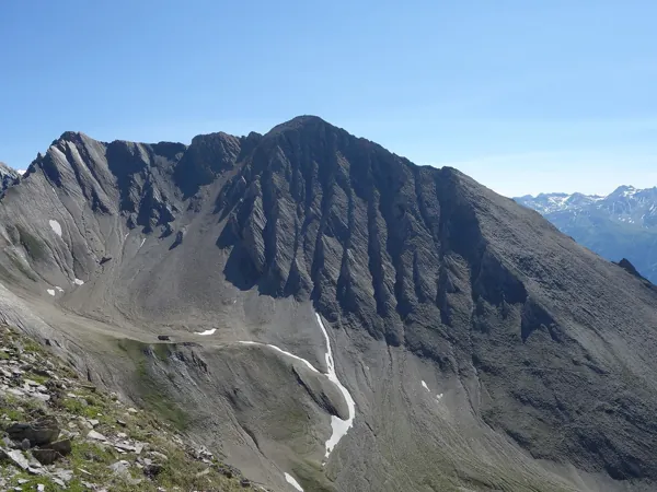 Blick vom Gipfel Bretterwandspitze Richtung Osten Bildmitte die Kendlspitze
