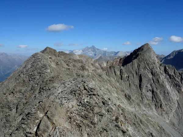 Gipfel Debangrat Blick Richtung Norden hinten der Großglockner