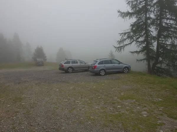 Start am Parkplatz 600 Meter vor Staller Alm