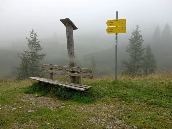 Start am Parkplatz 600 Meter vor Staller Alm