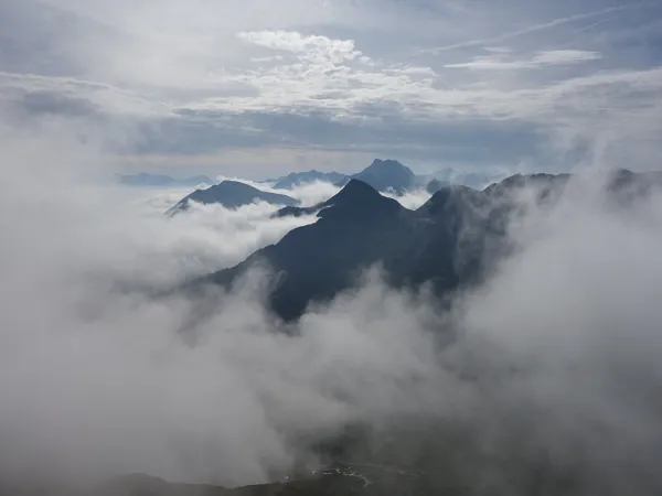 vom Hirschbichl Aufstieg zum Deferegger Pfannhorn Blick Richtung SO