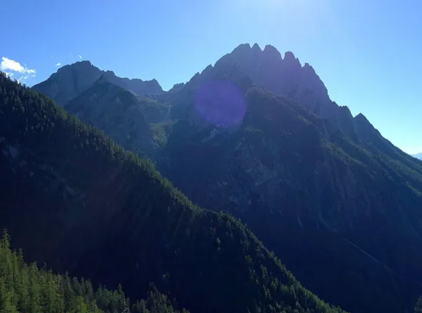 Blick von der Dolomitenhütte zum Spitzkofel