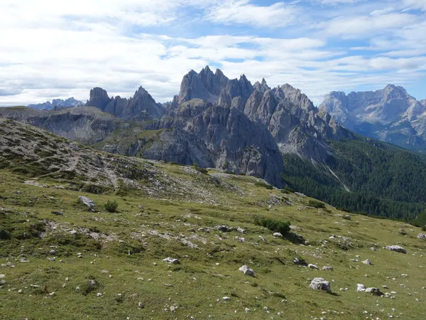 Marsch Richtung Forcella Col di Mezzo Blick zur Cadinigruppe