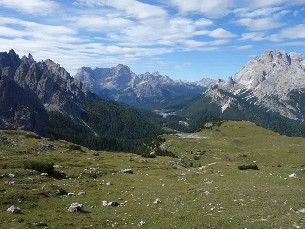 Marsch Richtung Forcella Col di Mezzo Blick zur Sorapisgruppe