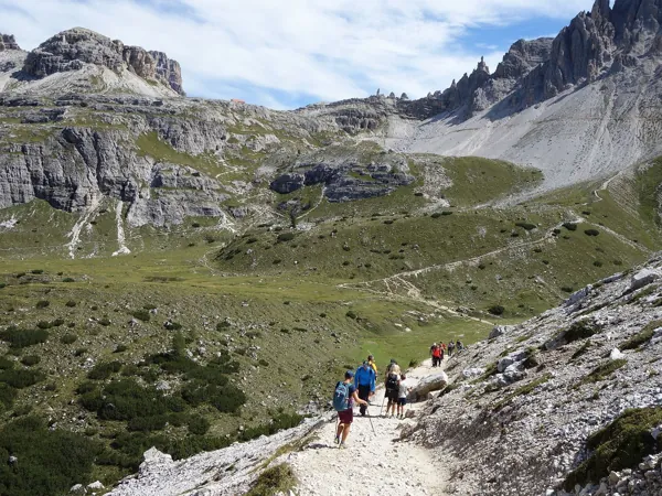 von der Langalmhütte Marsch Richtung Drei Zinnen Hütte