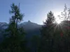 vom Start Richtung Grei Bühel Mitte links die Medelspitze