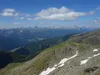 Blick vom Gipfel Finsterkofel Richtung WSW hinten die Sextner Dolomiten