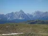 Gipfel Gabesitten Blick Richtung Südwesten Zoom auf die Dreischusterspitze