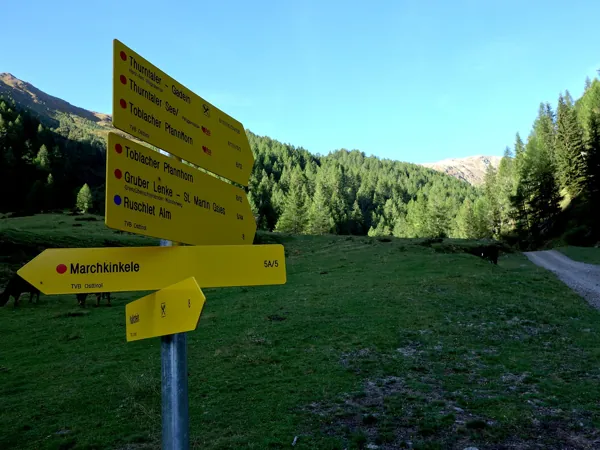 Aufstieg Richtung Gaishörndl bei Weggabelung