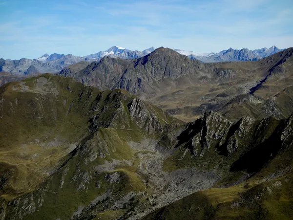 Gipfel Gaishörndl Blick Richtung Norden Zoom zum Großvenediger