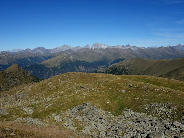Gipfel Gaishörndl Blick Richtung NNW hinten Mitte Hochgall