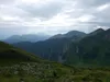 vom Obstanser Boden hoch zur Gatterspitze Bllick Richtung Osten