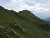 vom Obstanser Boden hoch zur Gatterspitze hinten Bildmitte