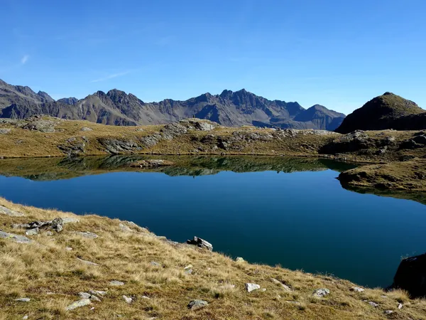 vom Goiselemandl Aufstieg zum östlichen Sattelkopf bei den Neualplseen