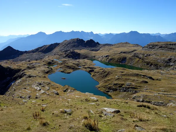 vom Goiselemandl Aufstieg zum östlichen Sattelkopf Blick zurück
