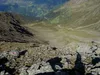 von der Tilliachalm Aufstieg zum Gumriaul Blick zurück auf Aufstieg