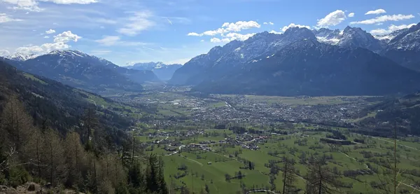 Abstieg über den Helenensteig Blick RIchtung Lienzer Talboden