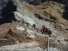 Abstieg vom Gipfel Hintereggkogel über die Felswand