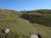 von der Hochalmhütte Aufstieg zum Maurerkopf hinten Bildmitte
