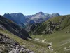 von der Hochalmhütte Aufstieg zum Maurerkopf hinten rechts der Monte Sela