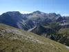 von der Hochalmhütte Aufstieg zum Maurerkopf hinten der Monte Sela