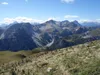 Ankunft Maurerkopf Blick Richtung Süden Bildmitte der Monte Sela