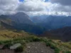 Blick vom Gipfel Hochspitz Richtung SSO links der Monte Peralba