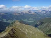 Blick vom Gipfel Hochspitz Richtung Norden hinten die Gailtaler Alpen