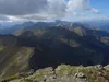 Blick vom Gipfel Hochspitz Richtung Westen links die Porze hinten Mitte die Große Kinigat
