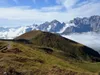 von Hochgränten Richtung Hollbrucker Spitze am Hochgräntenjoch Blick Richtung Sextner Dolomiten