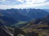 Blick vom Gipfel Kendlspitze Richtung SO hinten rechts der Hochschober Bildmitte der Glödis