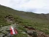 Anstieg Richtung Kreuzspitze hinten Bildmitte