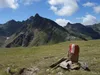 vom Gipfel Langschneid Abstieg zur Bruggeralm