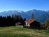 Aufstieg zur Thurner Alm bei Wahler Lusene Blick Richtung Süden hinten Lienzer Dolomiten