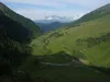von Aürnigalm Richtung Burgstalleralm Blick zurück in das Astental