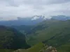 Blick vom Gipfel Makernispitze Richtung Westen rechts der Mohar hinten Schobergruppe unten Astental