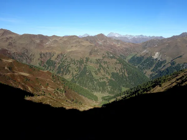 Aufstieg zum Marchkinkele beim Gissertörl Blick Richtung Norden