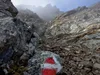 von Polinikhütte Aufstieg zum Polinik durch steile Rinne