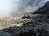 von Polinikhütte Aufstieg zum Polinik Blick zurück auf steile Rinne