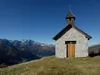 Kapelle bei der Glocknerblickhütte hinten der Großglockner